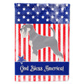 Schnauzer American House Flag 28x40 Porch Sleeve Pole Decorative Outside Yard Banner Artwork Wall Hanging, Polyester