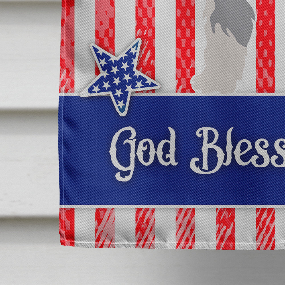 Schnauzer American House Flag 28x40 Porch Sleeve Pole Decorative Outside Yard Banner Artwork Wall Hanging, Polyester