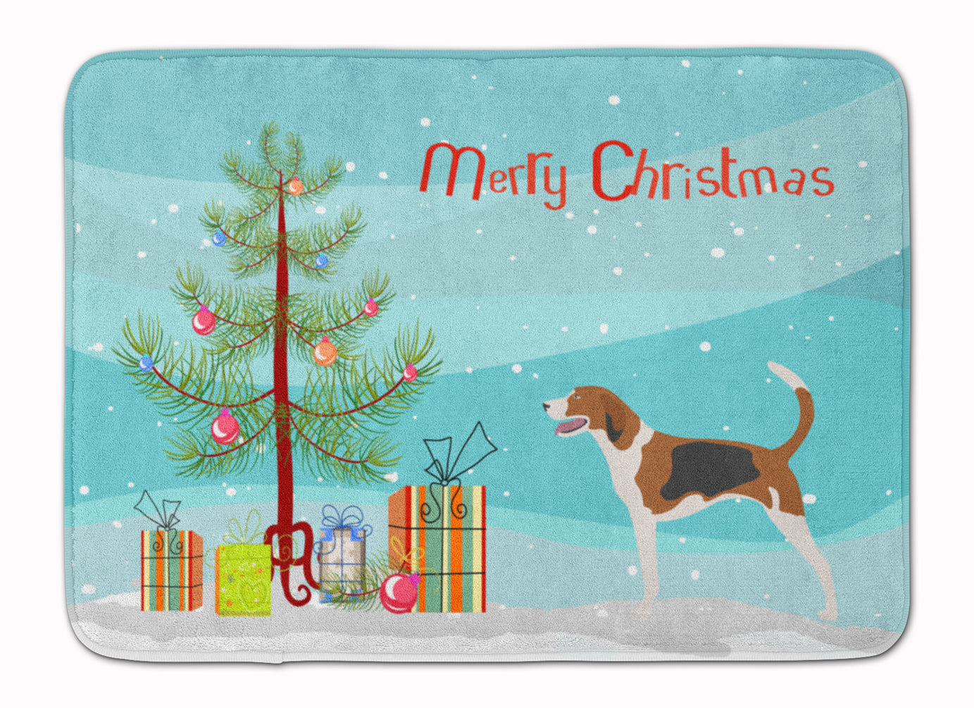 American Foxhound Christmas Memory Foam Kitchen Mat Machine Washable Anti-Fatigue Cushion Comfort Bath or Kitchen Rug