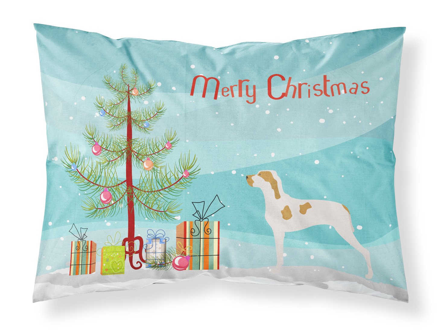 Ariege Pointer Christmas Standard Pillowcase Lightweight Super Soft Easy Care Decorative Artwork Pillowcase, Standard