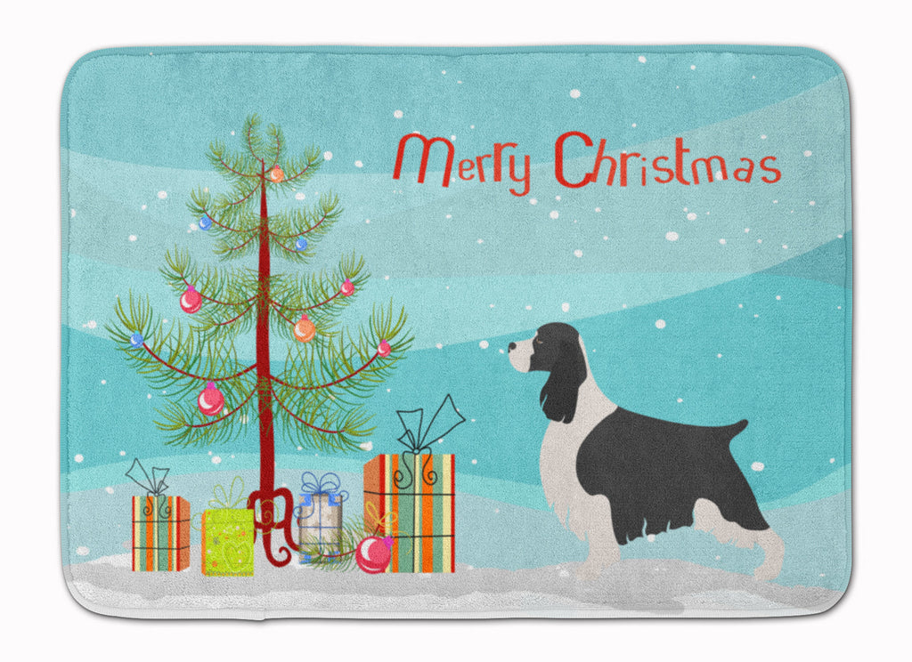 English Springer Spaniel Christmas Memory Foam Kitchen Mat Machine Washable Anti-Fatigue Cushion Comfort Bath or Kitchen Rug