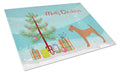 Irish Terrier Christmas Cutting Board Tempered Glass Kitchen Cutting Surface, Heat Resistant Chopping, Non-Slip Feet, Food Prep & Serving