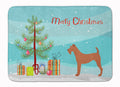 Irish Terrier Christmas Memory Foam Kitchen Mat Machine Washable Anti-Fatigue Cushion Comfort Bath or Kitchen Rug