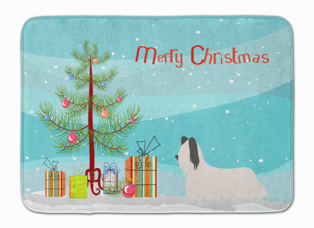 Skye Terrier Christmas Memory Foam Kitchen Mat Machine Washable Anti-Fatigue Cushion Comfort Bath or Kitchen Rug