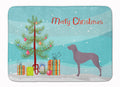 Weimaraner Christmas Memory Foam Kitchen Mat Machine Washable Anti-Fatigue Cushion Comfort Bath or Kitchen Rug