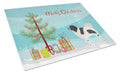 Wetterhoun Frisian Water Dog Christmas Cutting Board Tempered Glass Kitchen Cutting Surface, Heat Resistant Chopping, Non-Slip Feet, Food Prep & Serving