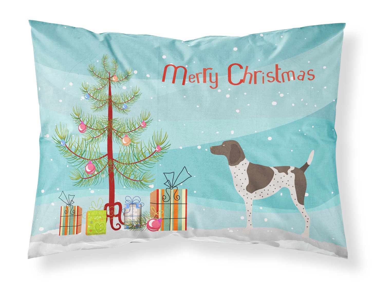 German Shorthaired Pointer Christmas Standard Pillowcase Lightweight Super Soft Easy Care Decorative Artwork Pillowcase, Standard