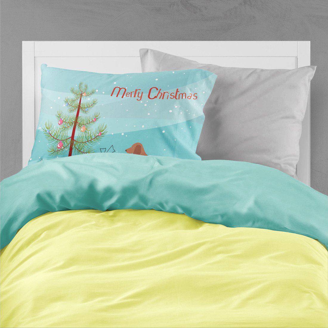 Bavarian Mountian Hound Christmas Standard Pillowcase Lightweight Super Soft Easy Care Decorative Artwork Pillowcase, Standard