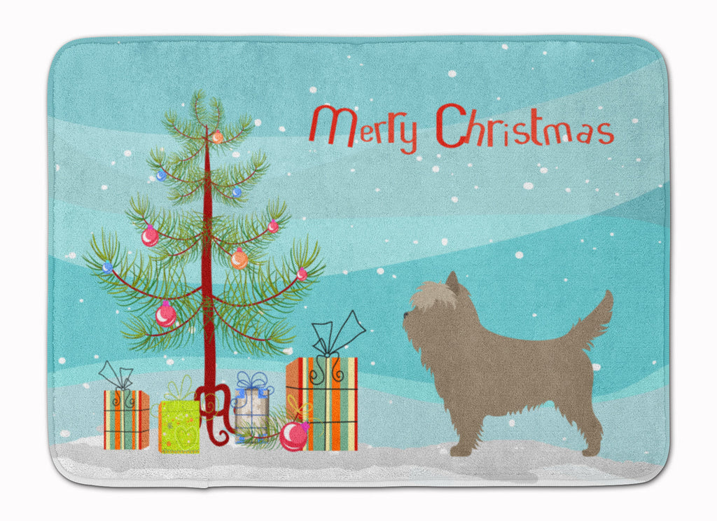 Cairn Terrier Christmas Memory Foam Kitchen Mat Machine Washable Anti-Fatigue Cushion Comfort Bath or Kitchen Rug