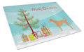 Australian Pinscher Christmas Cutting Board Tempered Glass Kitchen Cutting Surface, Heat Resistant Chopping, Non-Slip Feet, Food Prep & Serving