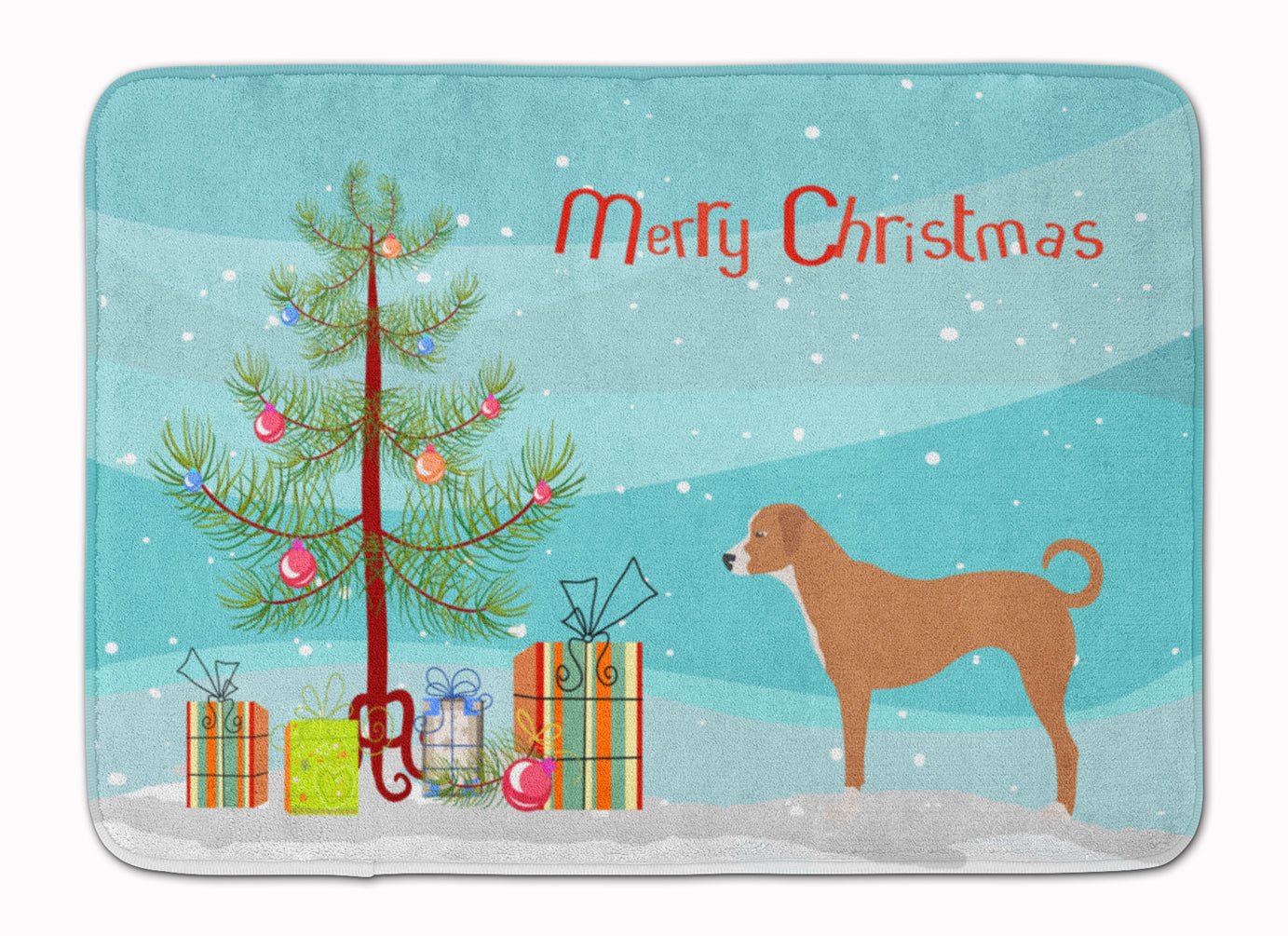 Australian Pinscher Christmas Memory Foam Kitchen Mat Machine Washable Anti-Fatigue Cushion Comfort Bath or Kitchen Rug