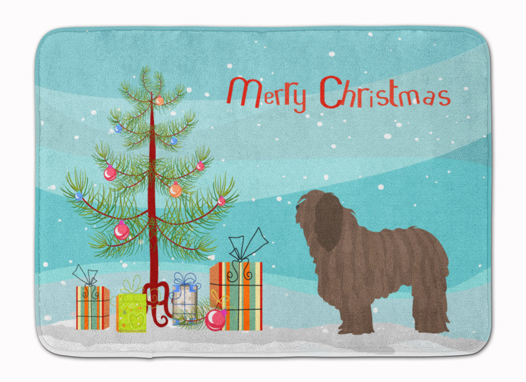Bergamasco Shepherd Christmas Memory Foam Kitchen Mat Machine Washable Anti-Fatigue Cushion Comfort Bath or Kitchen Rug