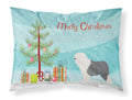 Old English Sheepdog Bobtail Christmas Standard Pillowcase Lightweight Super Soft Easy Care Decorative Artwork Pillowcase, Standard