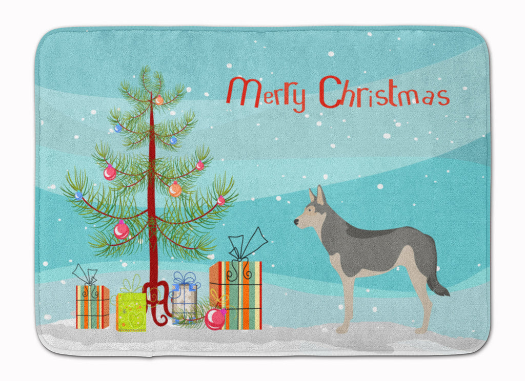 Saarloos Wolfdog Christmas Memory Foam Kitchen Mat Machine Washable Anti-Fatigue Cushion Comfort Bath or Kitchen Rug