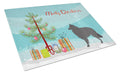 Groenendael Belgian Shepherd Christmas Cutting Board Tempered Glass Kitchen Cutting Surface, Heat Resistant Chopping, Non-Slip Feet, Food Prep & Serving