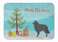 Groenendael Belgian Shepherd Christmas Memory Foam Kitchen Mat Machine Washable Anti-Fatigue Cushion Comfort Bath or Kitchen Rug