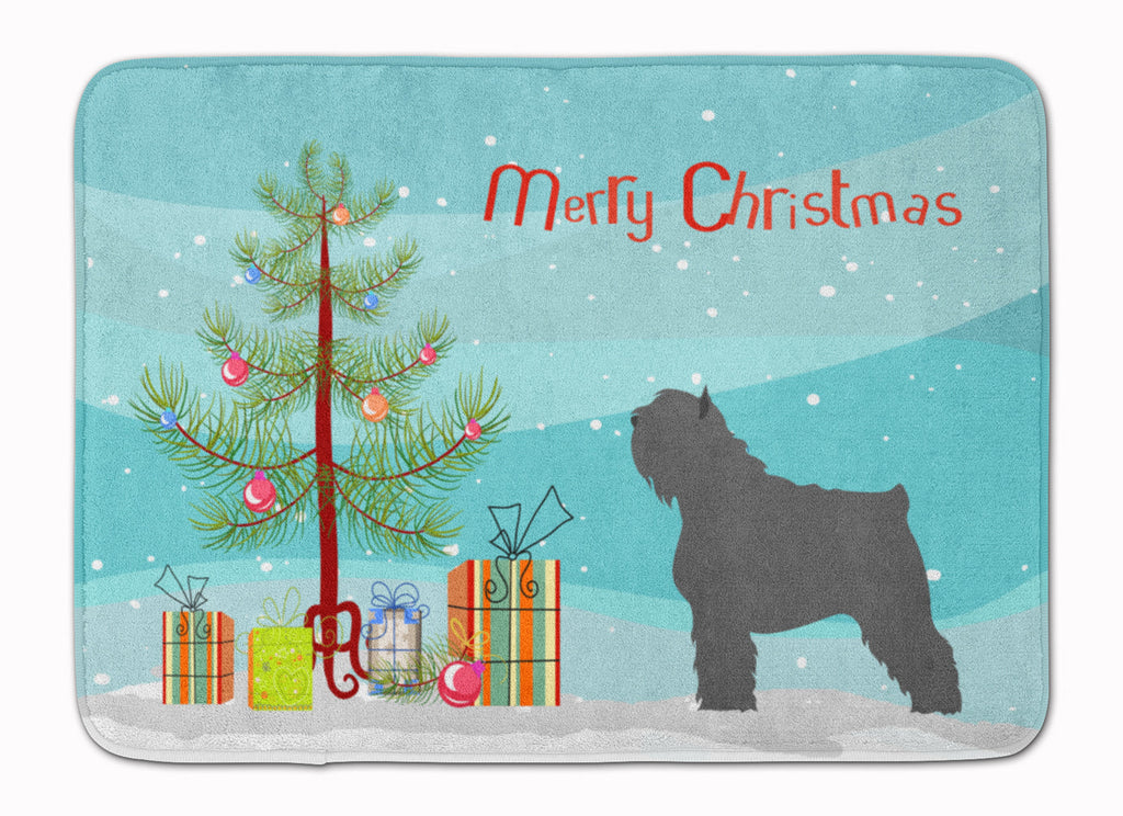 Bouvier des Flandres Christmas Memory Foam Kitchen Mat Machine Washable Anti-Fatigue Cushion Comfort Bath or Kitchen Rug