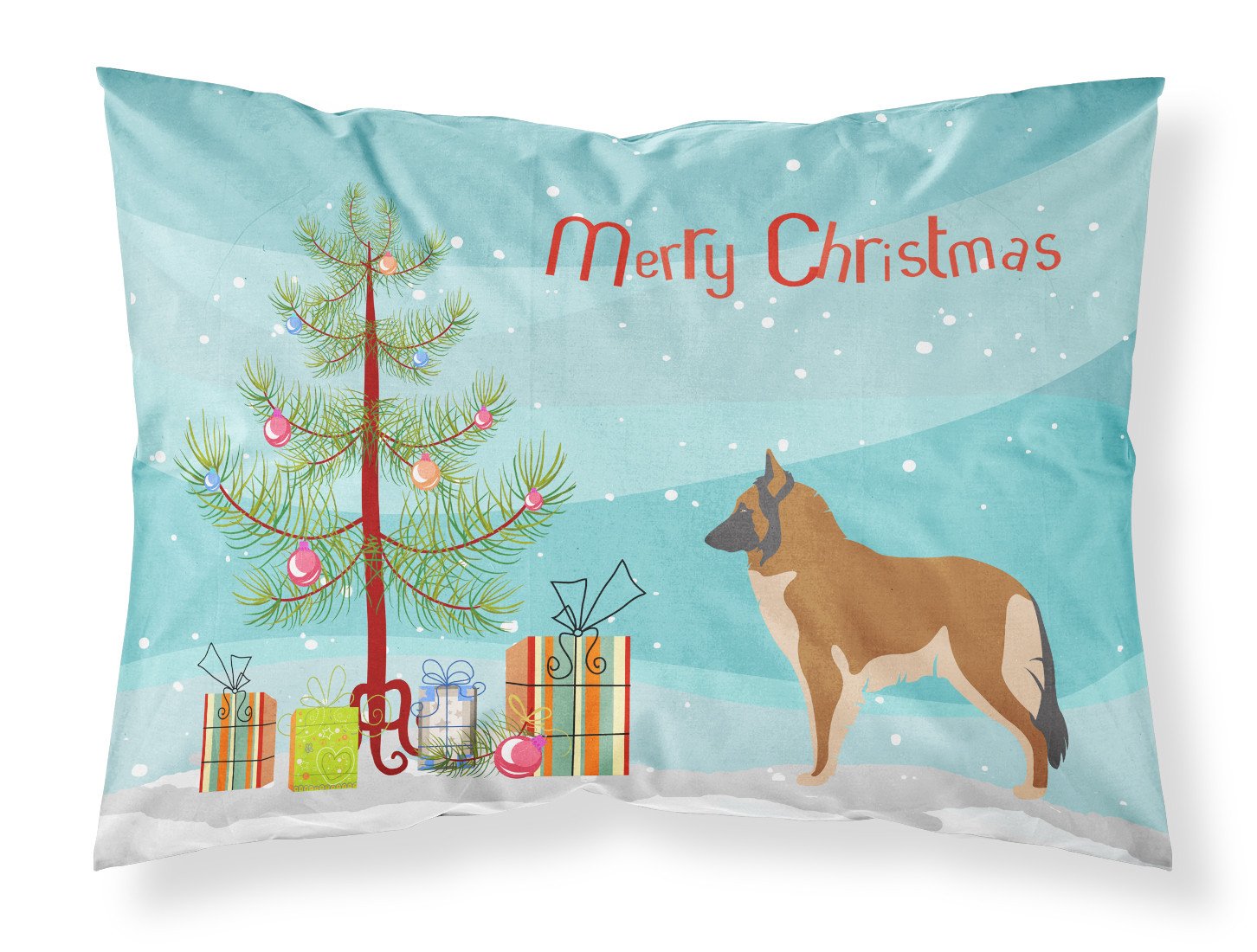 Belgian Tervuren Christmas Standard Pillowcase Lightweight Super Soft Easy Care Decorative Artwork Pillowcase, Standard