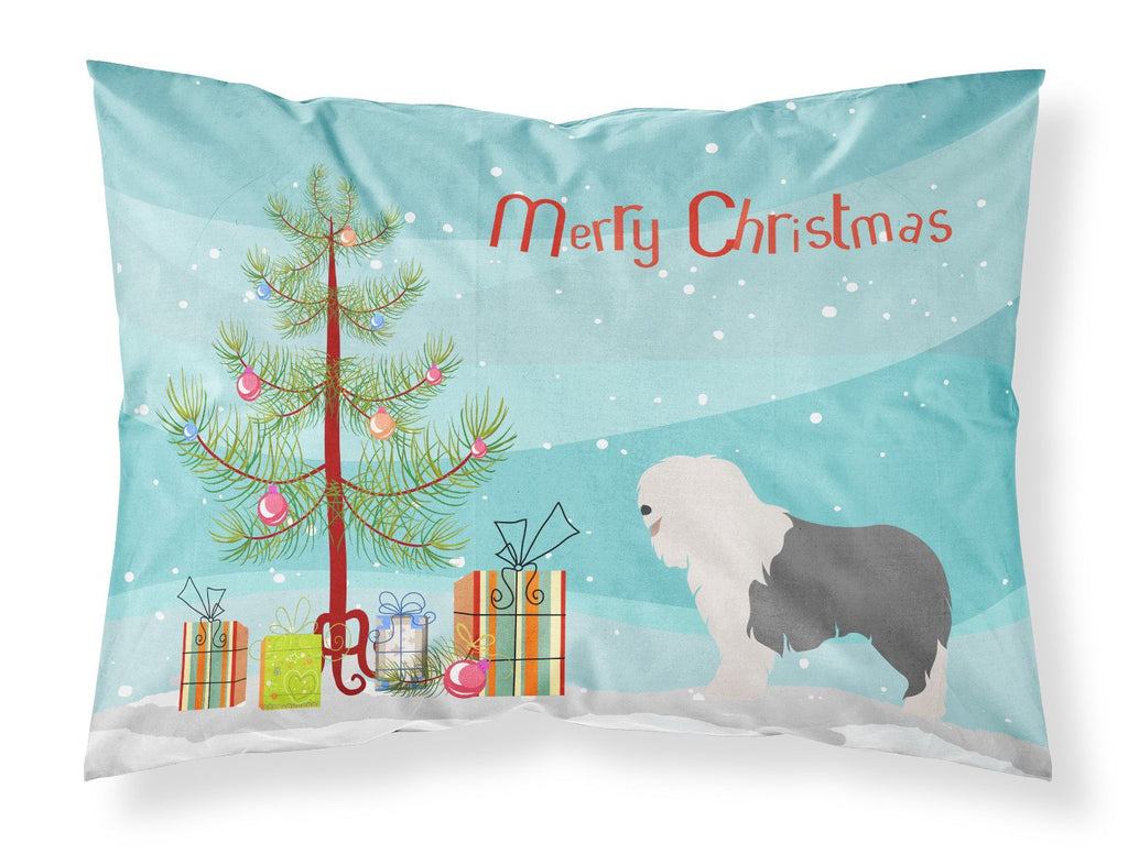 Old English Sheepdog Christmas Standard Pillowcase Lightweight Super Soft Easy Care Decorative Artwork Pillowcase, Standard