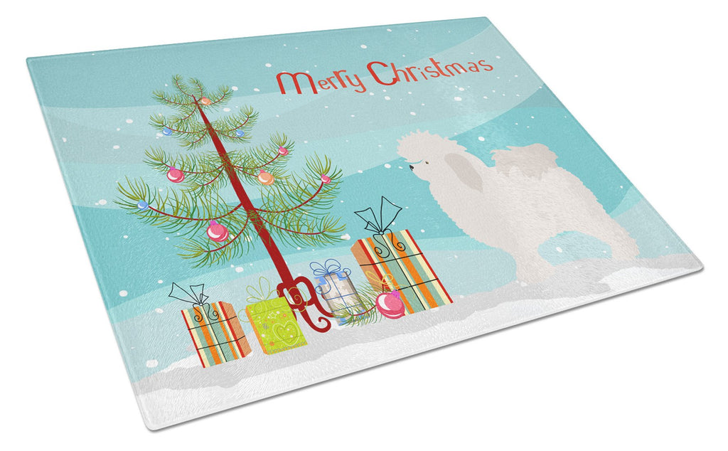 Bolognese Christmas Cutting Board Tempered Glass Kitchen Cutting Surface, Heat Resistant Chopping, Non-Slip Feet, Food Prep & Serving
