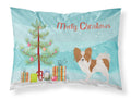 Papillon Christmas Standard Pillowcase Lightweight Super Soft Easy Care Decorative Artwork Pillowcase, Standard