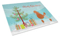 Royal Poodle Christmas Cutting Board Tempered Glass Kitchen Cutting Surface, Heat Resistant Chopping, Non-Slip Feet, Food Prep & Serving