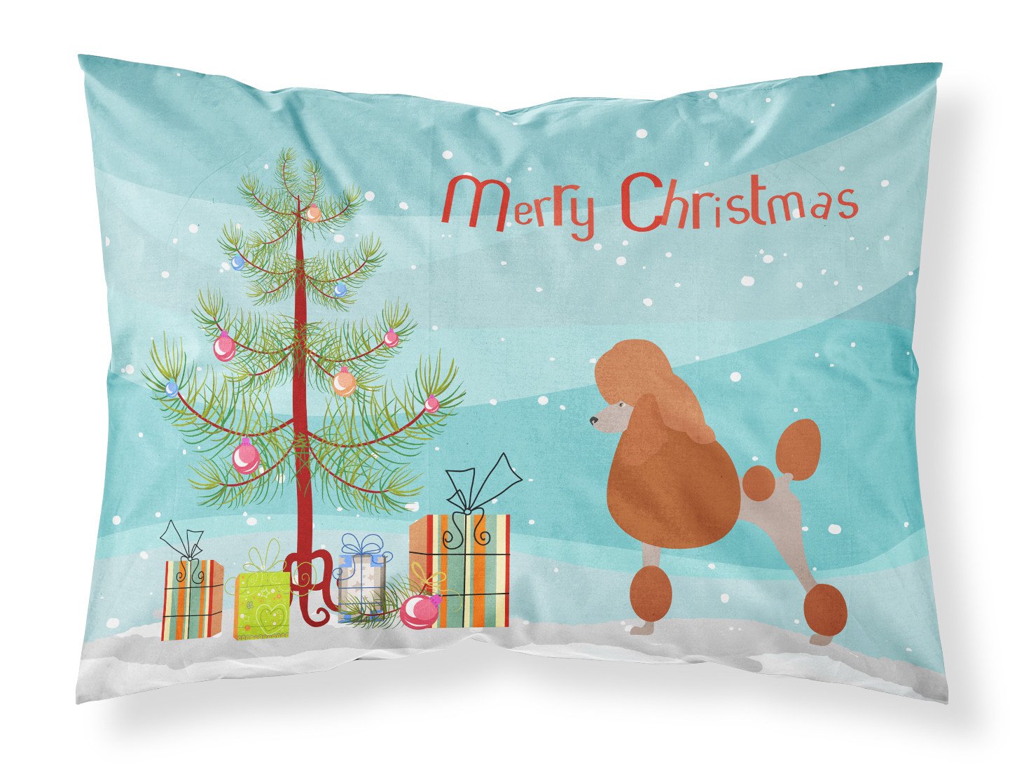 Royal Poodle Christmas Standard Pillowcase Lightweight Super Soft Easy Care Decorative Artwork Pillowcase, Standard