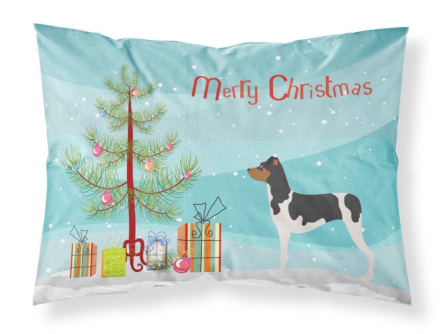 Brazilian Terrier Christmas Standard Pillowcase Lightweight Super Soft Easy Care Decorative Artwork Pillowcase, Standard