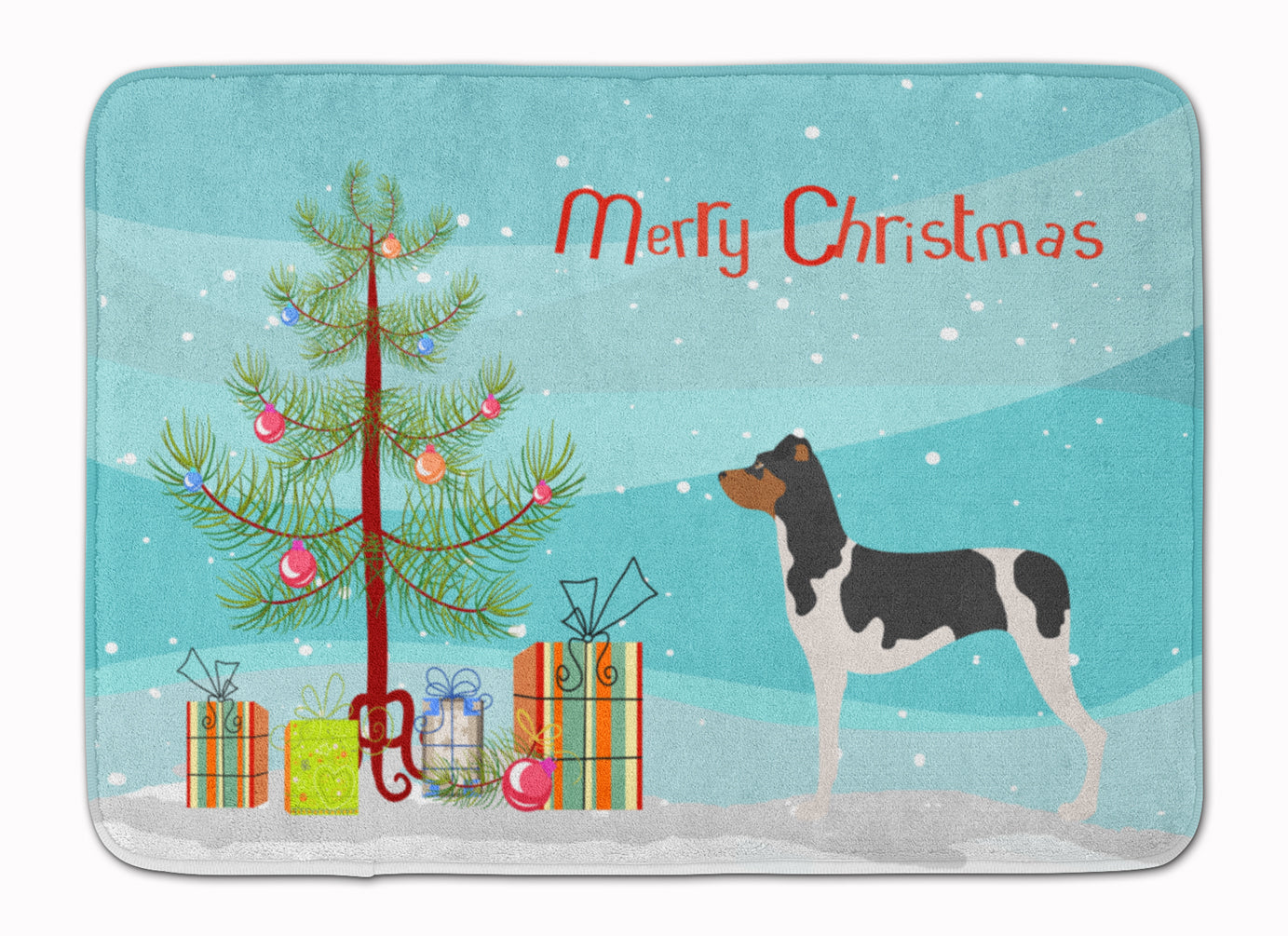 Brazilian Terrier Christmas Memory Foam Kitchen Mat Machine Washable Anti-Fatigue Cushion Comfort Bath or Kitchen Rug