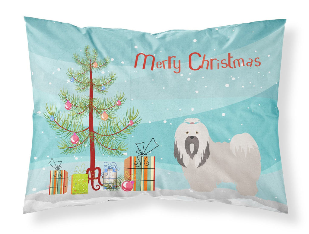 Lhasa Apso Christmas Standard Pillowcase Lightweight Super Soft Easy Care Decorative Artwork Pillowcase, Standard