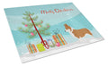 Pembroke Welsh Corgi Christmas Cutting Board Tempered Glass Kitchen Cutting Surface, Heat Resistant Chopping, Non-Slip Feet, Food Prep & Serving