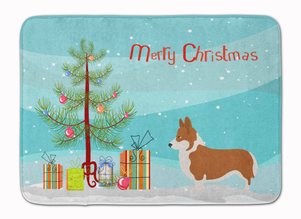 Pembroke Welsh Corgi Christmas Memory Foam Kitchen Mat Machine Washable Anti-Fatigue Cushion Comfort Bath or Kitchen Rug