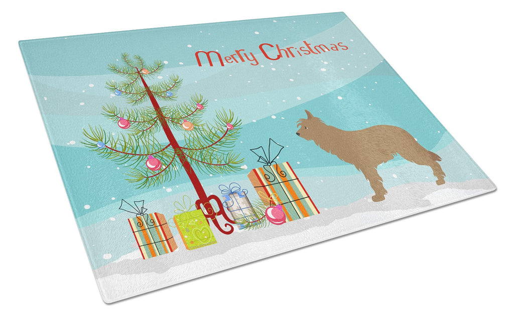 Berger Picard Christmas Cutting Board Tempered Glass Kitchen Cutting Surface, Heat Resistant Chopping, Non-Slip Feet, Food Prep & Serving