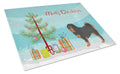 Tibetan Mastiff Christmas Cutting Board Tempered Glass Kitchen Cutting Surface, Heat Resistant Chopping, Non-Slip Feet, Food Prep & Serving