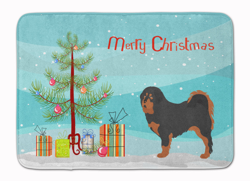 Tibetan Mastiff Christmas Memory Foam Kitchen Mat Machine Washable Anti-Fatigue Cushion Comfort Bath or Kitchen Rug