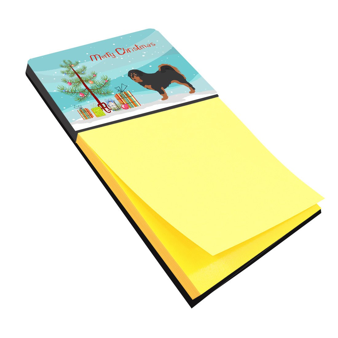 Tibetan Mastiff Christmas Watercolor Sticky Note Holder Refillable Dispenser Desk Accessory 3x3 Pad Gift