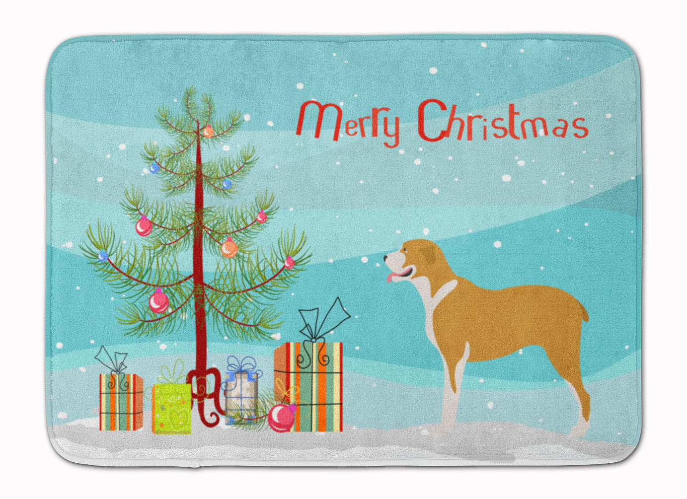 Belgium Mastiff Christmas Memory Foam Kitchen Mat Machine Washable Anti-Fatigue Cushion Comfort Bath or Kitchen Rug