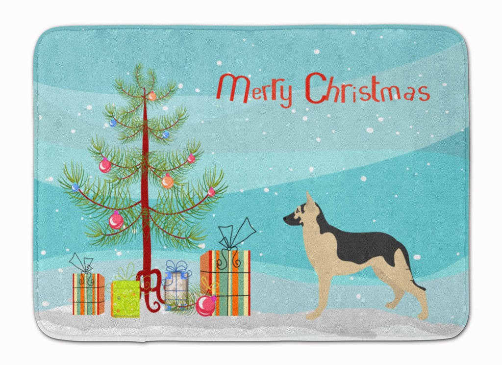German Shepherd Christmas Memory Foam Kitchen Mat Machine Washable Anti-Fatigue Cushion Comfort Bath or Kitchen Rug