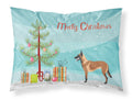 Malinois Belgian Shepherd  Christmas Standard Pillowcase Lightweight Super Soft Easy Care Decorative Artwork Pillowcase, Standard