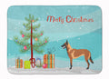 Malinois Belgian Shepherd  Christmas Memory Foam Kitchen Mat Machine Washable Anti-Fatigue Cushion Comfort Bath or Kitchen Rug