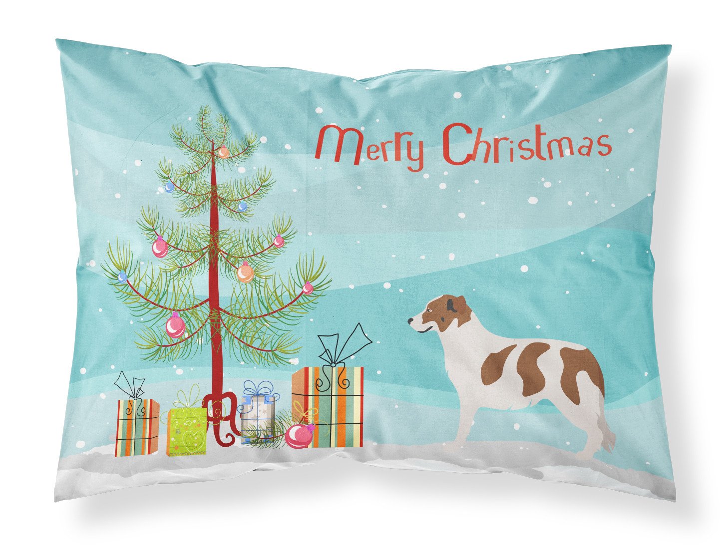 Aidi Atlas Mountain Dog Christmas Standard Pillowcase Lightweight Super Soft Easy Care Decorative Artwork Pillowcase, Standard