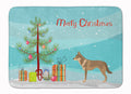 Czechoslovakian Wolfdog Christmas Memory Foam Kitchen Mat Machine Washable Anti-Fatigue Cushion Comfort Bath or Kitchen Rug