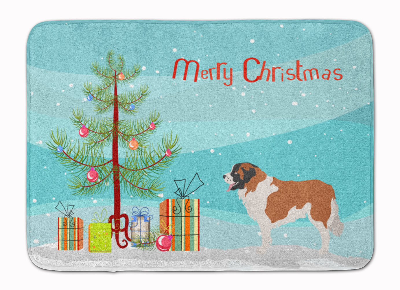 Moscow Watchdog Christmas Memory Foam Kitchen Mat Machine Washable Anti-Fatigue Cushion Comfort Bath or Kitchen Rug