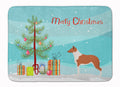 Smooth Collie Christmas Memory Foam Kitchen Mat Machine Washable Anti-Fatigue Cushion Comfort Bath or Kitchen Rug