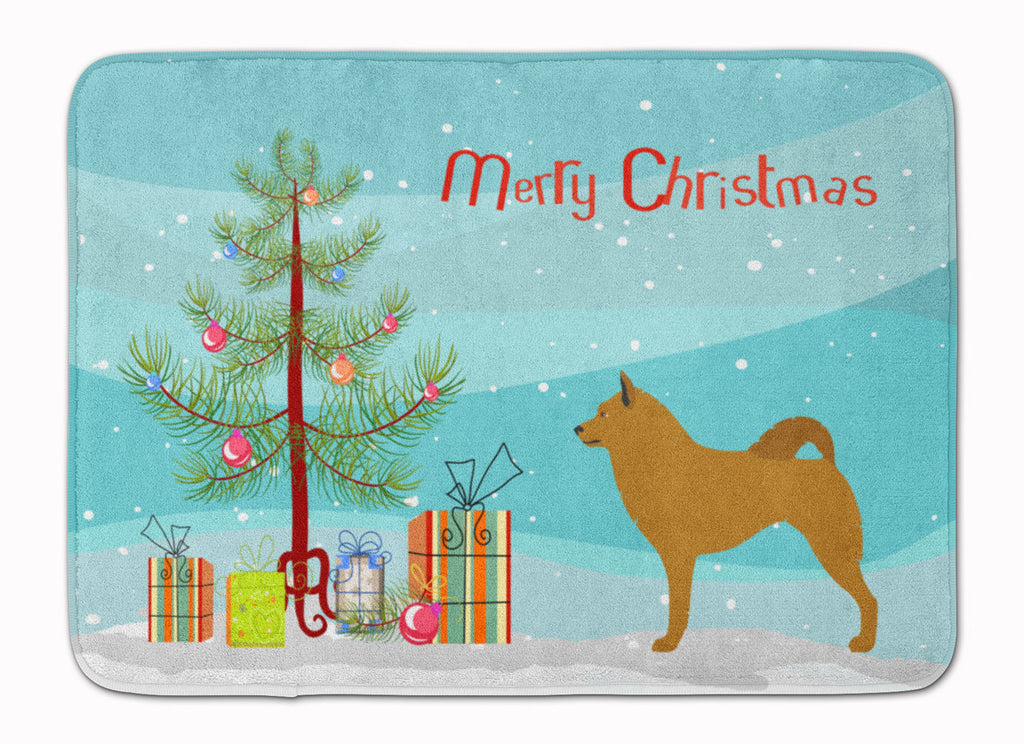 Finnish Spitz Christmas Memory Foam Kitchen Mat Machine Washable Anti-Fatigue Cushion Comfort Bath or Kitchen Rug