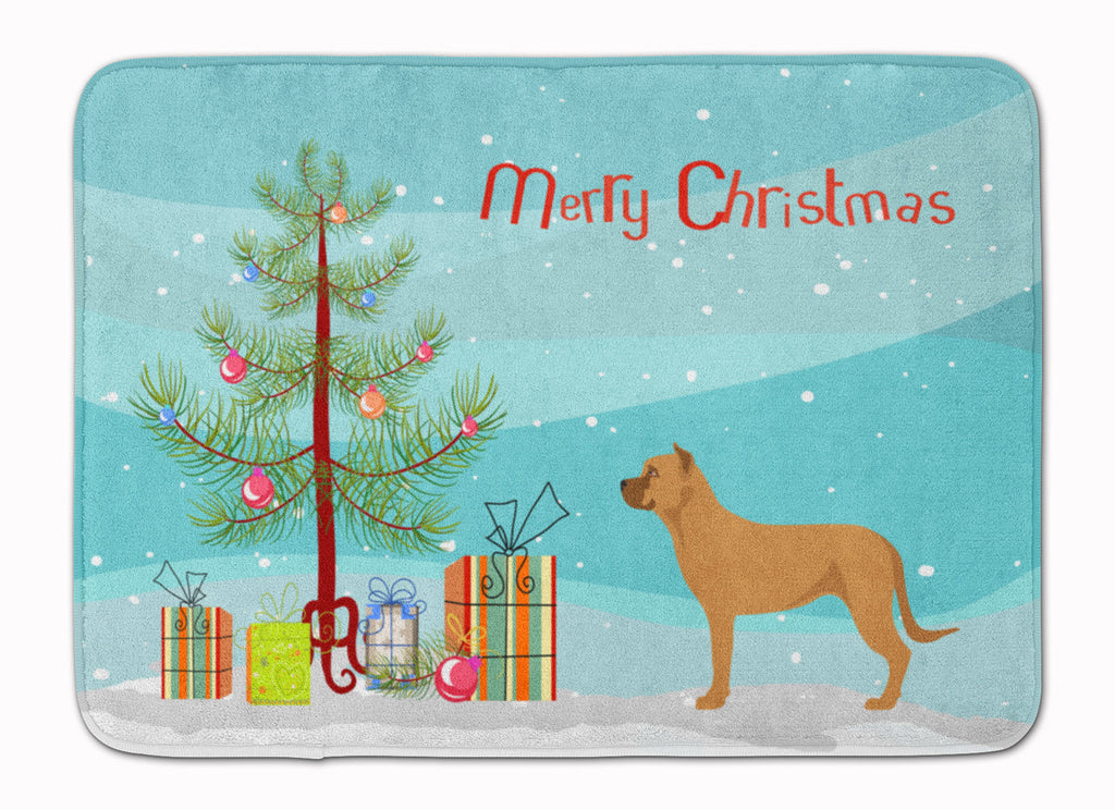 Alano Espanol Spanish Bulldog Christmas Memory Foam Kitchen Mat Machine Washable Anti-Fatigue Cushion Comfort Bath or Kitchen Rug