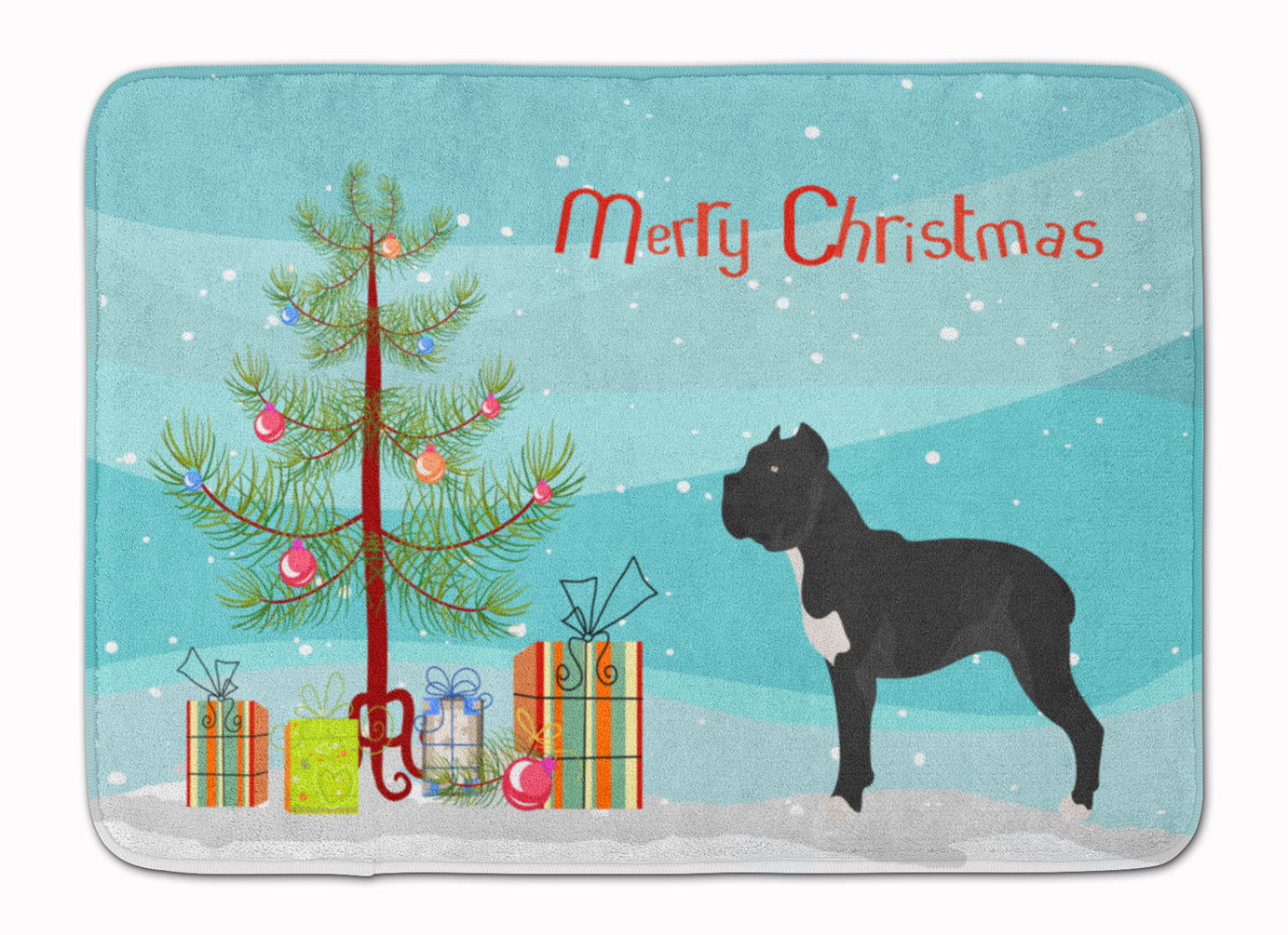 Cane Corso Christmas Memory Foam Kitchen Mat Machine Washable Anti-Fatigue Cushion Comfort Bath or Kitchen Rug