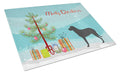 Majorca Shepherd Dog Christmas Cutting Board Tempered Glass Kitchen Cutting Surface, Heat Resistant Chopping, Non-Slip Feet, Food Prep & Serving