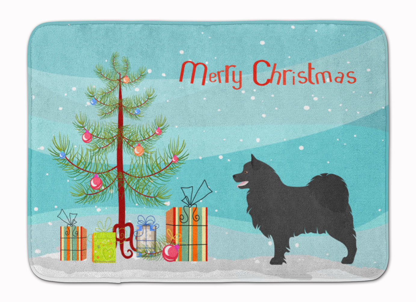 Swedish Lapphund Christmas Memory Foam Kitchen Mat Machine Washable Anti-Fatigue Cushion Comfort Bath or Kitchen Rug