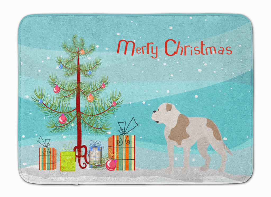 American Bulldog Christmas Memory Foam Kitchen Mat Machine Washable Anti-Fatigue Cushion Comfort Bath or Kitchen Rug